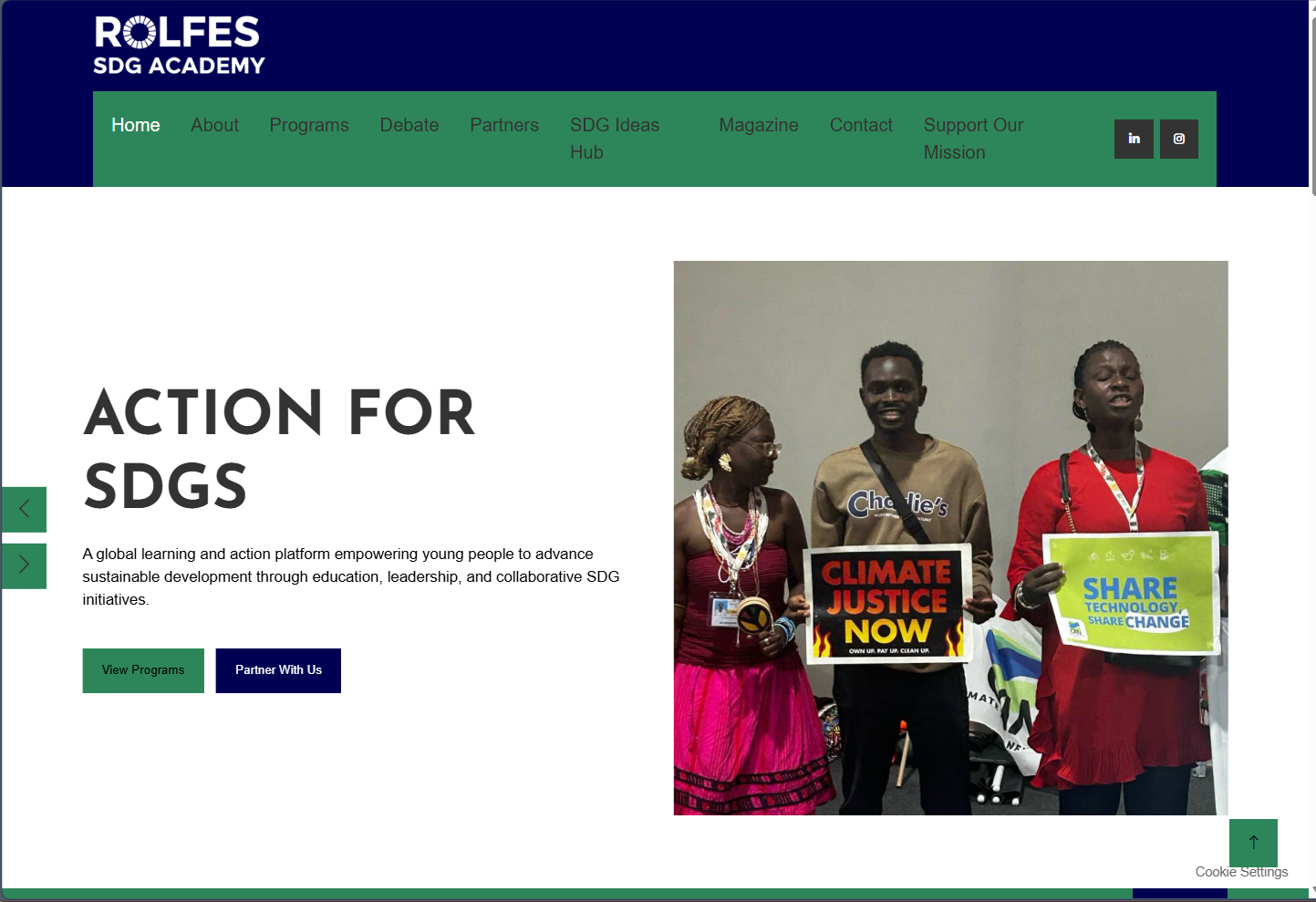 Rolfes SDG Academy website redesign preview